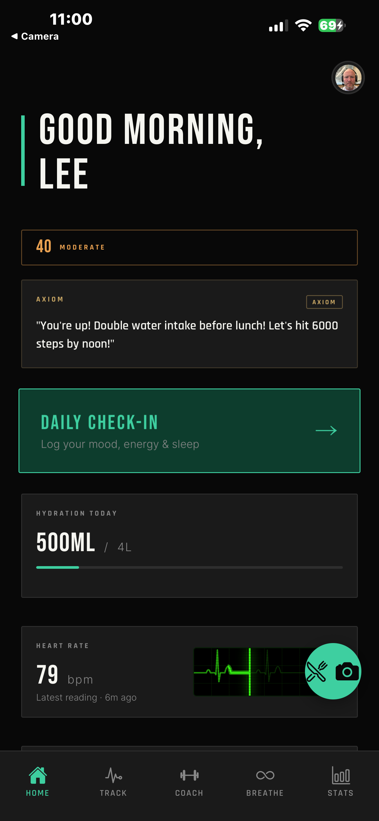 10X-U app dashboard — Good morning, Lee